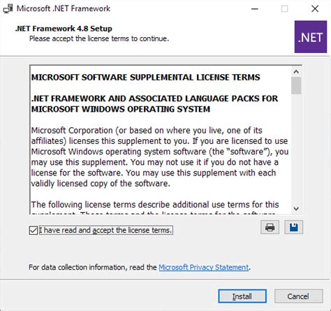 Microsoft .NET Framework 4.8 offline installer for Windows